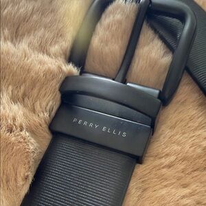 Perry Ellis Black Vegan Leather Belt